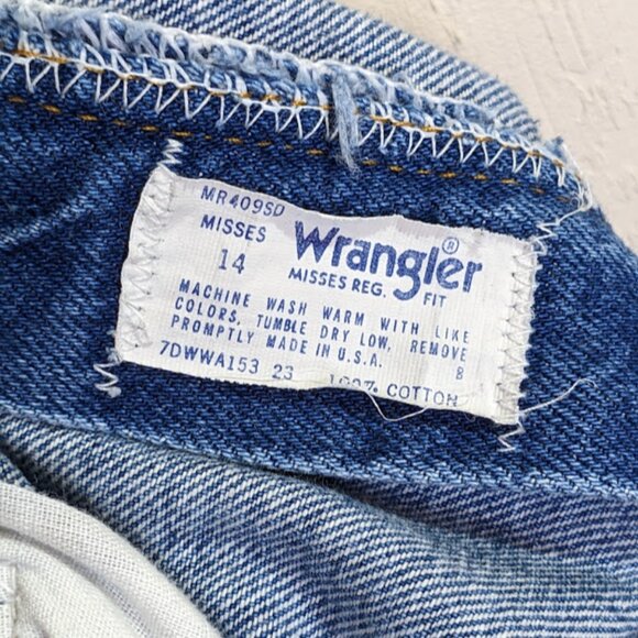 Vintage 70s Wrangler Tapered Jeans Size 14 Medium Wash Western Casual Pants - Picture 5 of 5